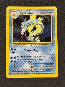 Pokemon Gyarados Holo Rare TCG Card 6/102 Base Set NM - Image 1