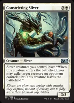 Constricting Sliver - Medium Play MTG Magic 2015 Core Set - Image 1