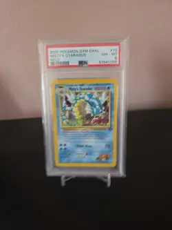 Pokemon TCG Gyarados Holo Rare Card 13/132 Misty's Gym Challenge PSA 8 - Image 1