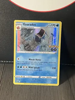 Pokemon Go Gyarados Holo Card 022/078 Rare Trading Card Game TCG - Image 1
