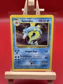 Pokemon TCG Gyarados Base Set 6/102 Holo Unlimited Holo Rare (MP) - Image 1