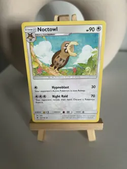 Pokemon Sun & Moon Burning Shadows TCG Card Noctowl 107/147 - Image 1