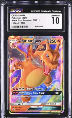 Charizard GX SM211 BLACK STAR PROMO Holo Pokemon Card CGC Gem Mint 10 - Image 1