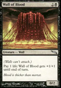 Wall of Blood Mirrodin MTG Magic the Gathering card - Image 1