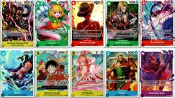 One Piece Card Game Lot EN 10 Karten Marco Luffy Hancock Kyros Shirahoshi - Image 1
