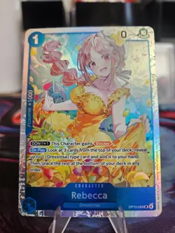 Rebecca OP15-053 SR Adventure on KAMI’s Island ENGLISH ONE PIECE Card NM - Image 1