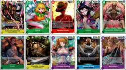 One Piece Card Game Lot EN 10 Karten Kid Luffy Shanks Black Maria, Carrot - Image 1