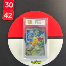 2025 Pokemon TCG S-Chinese Scarlet & Viole SV-P-004 Pikachu PROMO Card Grade10 - Image 1