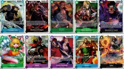One Piece Card Game Lot EN 10 Karten Shanks Teach Dragon Law, Carrot, Sabo - Image 1