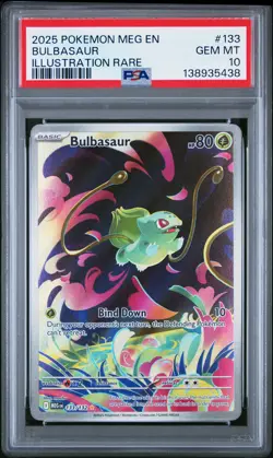 Pokemon Card Bulbasaur 133/132 Illustration Rare PSA 10 Mega Evolution - Image 1