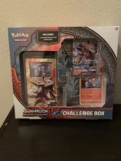 POKEMON TRADING CARD GAME SUN & MOON/BURNING SHADOWS LYCANROC GX CHALLENGE BOX - Image 1
