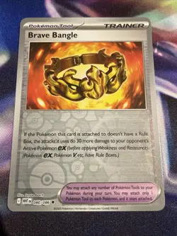 Pokemon TCG Brave Bangle Trainer 080/086 Reverse Holo White Flare NM/M - Image 1