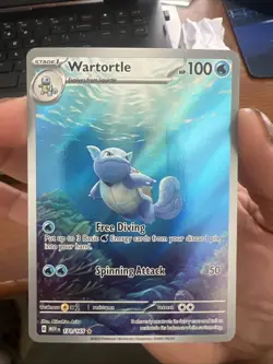 Pokemon TCG Wartortle Scarlet & Violet 151 Card Holo IR 171/165 - Image 1