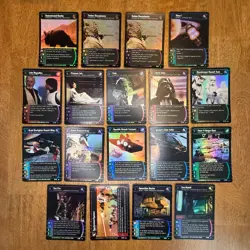 Star Wars TCG WOTC Lot of 18 FOIL Cards LP Luke Skywalker Darth Vader Yoda - Image 1