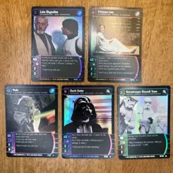 Star Wars TCG WOTC Lot of 18 FOIL Cards LP Luke Skywalker Darth Vader Yoda - Image 3