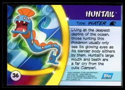 2004 Topps Advanced Challenge Huntail #36 Blue Logo Non Foil Pokemon Card - Image 2