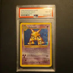 Alakazam 001/102 1999 Pokemon Base Set (Shadowless) Holo PSA 8 - Image 1