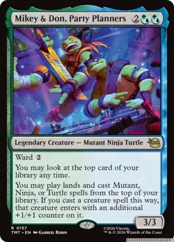 Mikey & Don, Party Planners [TMT - 157] - NM [Foil] TCG MTG - Image 1