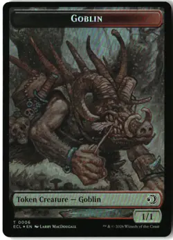 MTG Treefolk // Goblin Double-Sided Token FOIL T Lorwyn Eclipsed 3 // 6 LP - Image 1