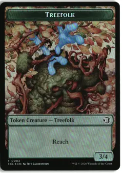 MTG Treefolk // Goblin Double-Sided Token FOIL T Lorwyn Eclipsed 3 // 6 LP - Image 2
