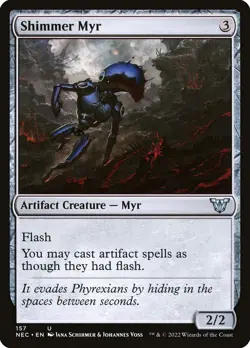 MTG Shimmer Myr ** Neon Dynasty Commander ** English (NM) - Image 1