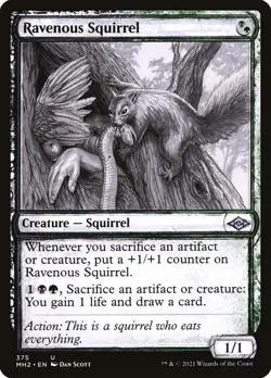 MTG Ravenous Squirrel Showcase ** Modern Horizons 2 ** English - Image 1