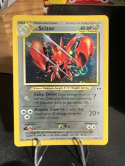 Pokemon Scizor Neo Discovery Holo Rare Unlimited 10/75 2001 80 HP English - Image 1