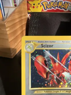 Pokemon Scizor Neo Discovery Holo Rare Unlimited 10/75 2001 80 HP English - Image 2