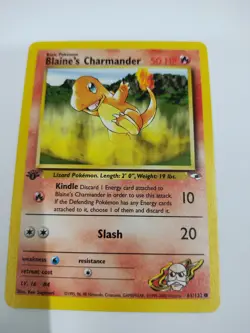 MINT/Nm Blaine's Charmander 61/132 Pokemon TCG 1st Edition Gym Heroes 2000 - Image 1