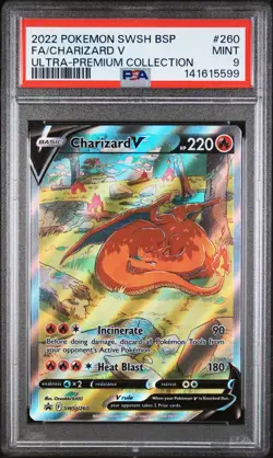 Fa/Charizard V 2022 Pokemon Swsh Black Star Promo #SWSH260 PSA 9 - Image 1