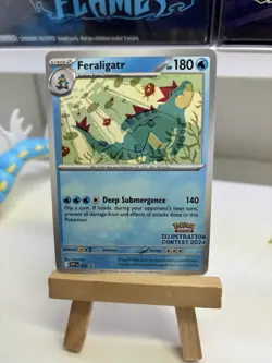 Pokemon TCG Near Mint Scarlet & Violet Feraligatr - 213 Illustration Contest 24 - Image 1