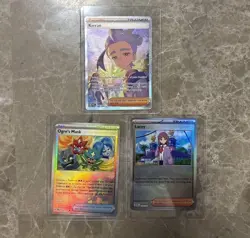 Pokemon SIR Kieran 174/131 + Lacey 114/131 & Ogre’s Mask118/131 Full Art Lot Lp - Image 1