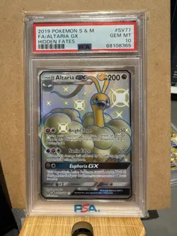 Pokemon 2019 Altaria GX SV77 Full Art Shiny Vault Hidden Fates GEM MINT PSA 10 - Image 1