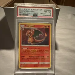 Pokemon Charizard Black Star Promo SM226 Fall '19 Chest Holo 150 HP PSA 8 - Image 1