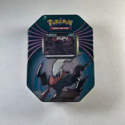 Pokemon TCG: Mighty Mysterious Tin Darkrai New Factory Sealed 2021 3x Boosters - Image 1