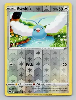 Reverse Holo Swablu 048/073 Common Champion's Path Pokemon - Image 1