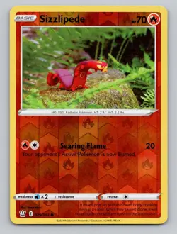 Reverse Holo Sizzlipede 029/163 Common Battle Styles Pokemon - Image 1