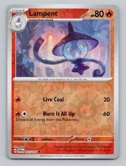 Lampent 037/167 Common Trick or Trade BOOster 2024 Pokemon - Image 1