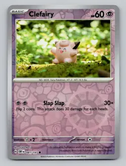 Reverse Holo Clefairy 081/197 Common Obsidian Flames Pokemon - Image 1