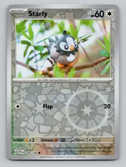 Reverse Holo Starly 148/198 Common Scarlet & Violet Pokemon - Image 1