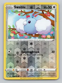 Reverse Holo Swablu 132/203 Common Evolving Skies Pokemon - Image 1