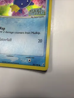 Mudkip 58/100 Reverse Holo Pokemon EX Crystal Guardians Stamped HP - Image 3