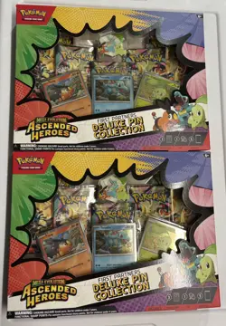 Pokemon TCG Ascended Heroes First Partners Deluxe Pin Collection Sealed LOT OF 2 - Image 1
