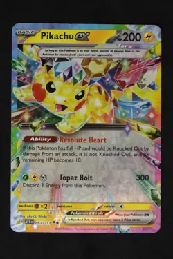 Pokemon Pikachu ex Double Rare NM - Surging Sparks 057/191 - Image 1