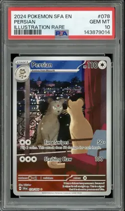 2024 POKEMON SFA EN-SHROUDED FABLE PERSIAN #078 PSA GEM MT 10 - Image 1