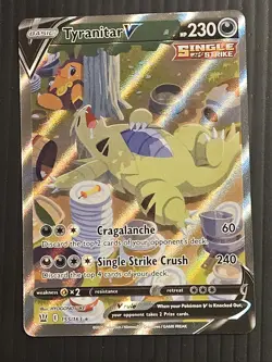 Pokemon Tyranitar V (Alternate Full Art) 155/163 Swsh05: Battle Styles Holo - Image 1