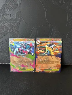 Pokemon TCG Mega Charizard ex X MEP 029 and Y MEP 030 Black Star Promo Bundle NM - Image 1