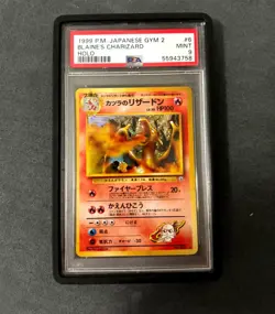 1999 Pokemon Japanese #6 Blaine's Charizard Holo PSA 9 Gym 2 Challenge MINT #006 - Image 1
