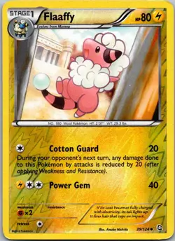 Flaaffy 39/124 Uncommon Dragons Exalted Pokemon Reverse Holo Lightly Played - Image 1