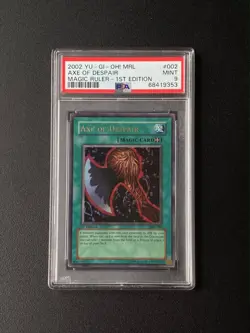 PSA 9 YU-GI-Oh! Mrl-Magic Ruler 002 Axe of Despair 1st Edition POP 66 - Image 1